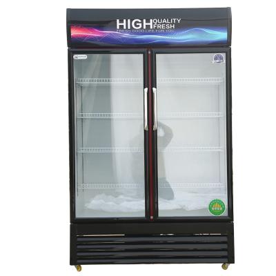 China Single-temperature Supermarket Beer Display Freezer Glass Door Refrigerator Pepsi Cooler Upright Fridge Refrigerators for sale