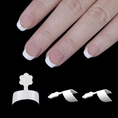 China New Style French Fingertip Nail Port Patches with 120 Pieces in a Box, Crescent Natural White Fake Fingertip for sale