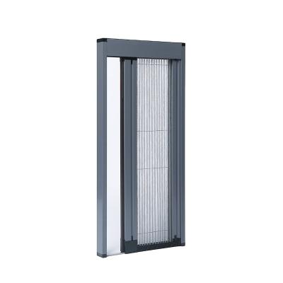 China Direct Selling Eco-friendly Trackless Screen Door No Bottom Rail Retractable Screen Window Sliding Screen Door for sale