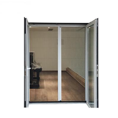 China Direct Selling Eco-Friendly Trackless Screen Doors Trackless Screen Door Direct No Bottom Rail Retractable Screen Window for sale