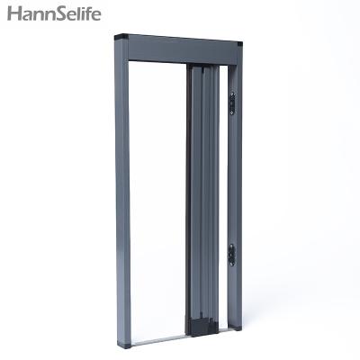 China Direct Selling Eco-friendly Portable Sliding Door Window Screens Retractable Screen Door Without Track for sale