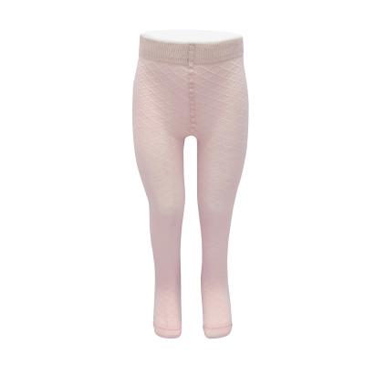 China Knitted Solid Color Pink Baby Girls Footed Tights Outlet Style Cute Long Kids Tight for sale