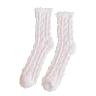 China Comfortable and Warm Thick Coral Fleece Socks Multi-color Print Women's Winter Socks for sale