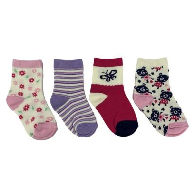 China Standard Thickness Non Slip Baby Children Socks Girls Organic Stripe Socks for sale