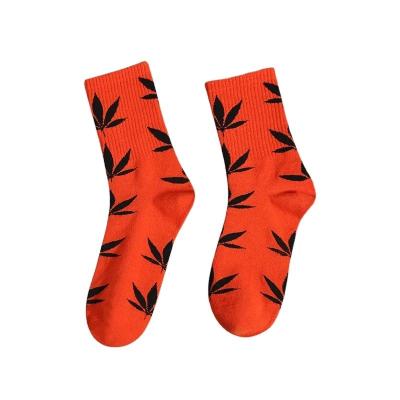 China Orange Red Blue Sport Socks Cotton Popular Crew Socks School Socks for 36-39 Ladies Size for sale