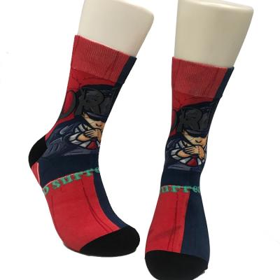 China Standard Thickness Cotton Printed Sublimation Compression Socks for Women Men Circulation for sale