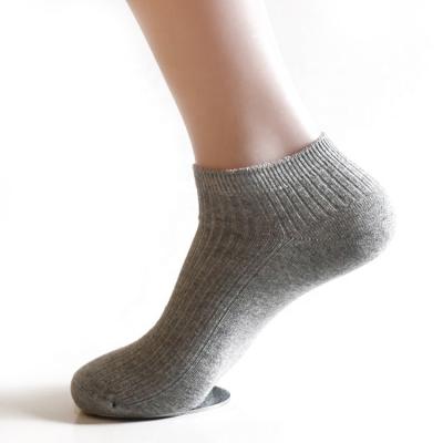 China As picture Solid Color Thin Cotton Men's Socks Ankle Breathable Summer Dress Woven Socks for sale