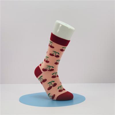 China Standard Thickness Cherry Print Socks Unisex 3D Digital Casual for Designer Sock for sale