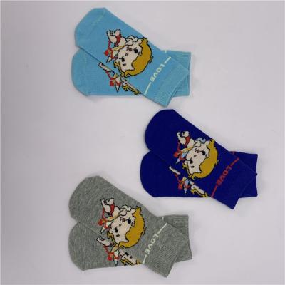 China Breathable Fabric Socks for Baby Boys Cute Cartoon Doll Design and Standard Thickness for sale