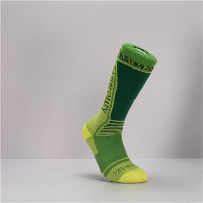 China Anti-Rutsch Atmung Schweiß Wicking Brief Muster lange Sportsocken für 39-41 Größe zu verkaufen