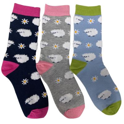 Chine Épaisseur standard Chaussettes de jour Cute dessin animé pour femmes Des chaussettes de coton pour équipage de bambou à vendre