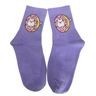 Chine LZ-21-antilsip 01 en tricot Tubes de dessins animés chaussettes de coton pour femmes Position du corps à vendre