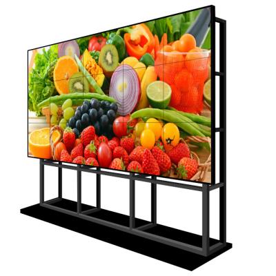 China 55 Inch Indoor Advertising Display 3x3 4x4 LCD Video Wall Monitor For Video Conferencing System Display 3.5mm Bezel for sale