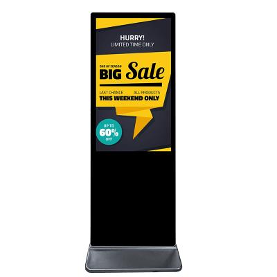 China Indoor 32-65 Inch Totem Touch Screen Floor Stand Digital Signage Display LCD for sale