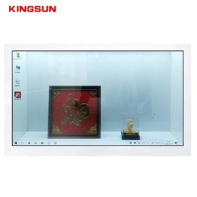 China Indoor pcap indoor holographic touch monitor transparent 43 inch 3D lcd display screen for advertising for sale