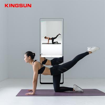 China 43 Inch Smart Home Fitness LCD Advertising Digital Touch Signage Smart Gym Magic Mirror for sale