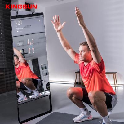 China Morden LCD Touch Screen Magic Mirror 43 Inch Smart Fitness Mirror For Workout Gym for sale