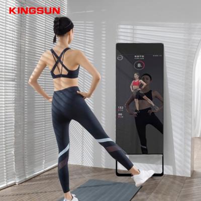 China Morden Touch Screen Magic Mirror 43 Inch Smart Fitness Mirror For Office Home Hall Workout for sale