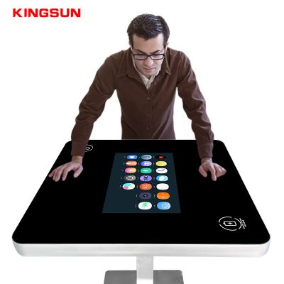 China Indoor new products 21.5 inch smart Mic In Audio Out Interactive touch screen LCD coffee table for restaurant for sale