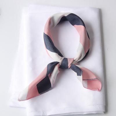 China Factory supply wholesale 50*50cm silk scarf women's satin scarf square silk print square hair decoration silk scarf for sale