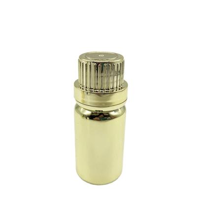 China Essential Oil/Fragrance Gold Color Silver Color 10ml Essential Oil Bottle With Gold Lid for sale