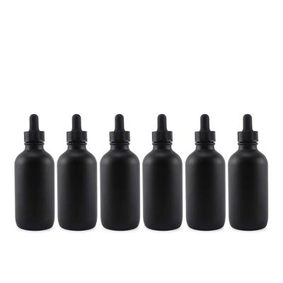 China Skin Care 60ml 120ml Serum Clear Black Color / Cosmetic Dropper Bottle Skin Care Glass Bottle for sale