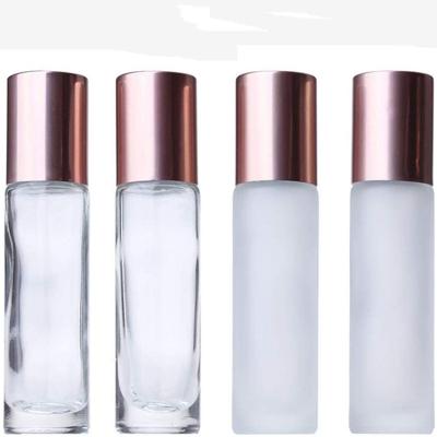 China Perfume / Lip Essential Oil / Oil 5ml 10ml 15ml Roll On Bottle Cosmetic Clear Amber Roll On Perfume Glass Bottle for sale