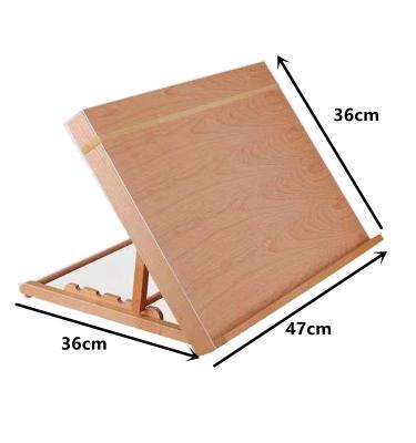 China Natural Wood Adjustable Easel Painting Board 47x36cm A3 4-Position Art Drafting Table Artist Drawing for sale