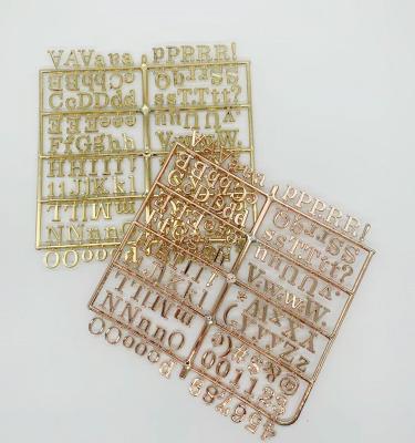 China China Wholesale 3/4 Inch Rose Gold and Gold and Silver Plastic Letters for Wooden Letter Board for sale