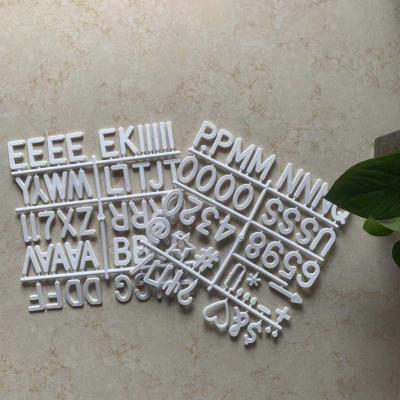 China Mordern 1.5inch plastic letters for letterboard frame variable wood letter board set 92 pieces number plastic letters for sale