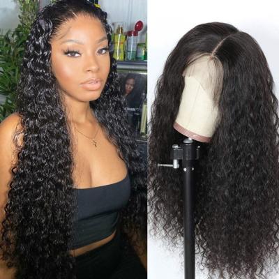 China Jerry Curl 24 Inch 150% Density Swiss 13x4 Lace Front Curly Human Hair Wig For Black Women for sale