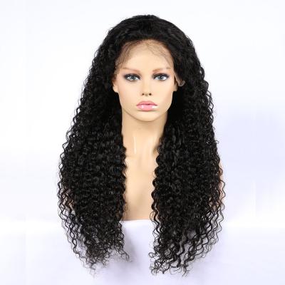 China Jerry Curl 150% Density HD 13x4 Density Swiss Sheer Lace Front Human Hair Wig For Black Women for sale