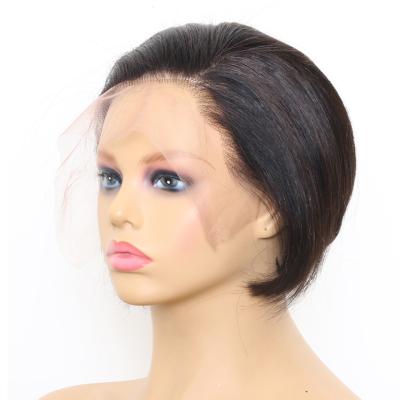 China Sheer Swiss Lace Barely Shedding Thick Smooth Soft Human Hair Bob Wig HD Short Front Short Pixie Cut Lace Wigs 13x4 Lace Front Human Hair Wigs For Black Women for sale