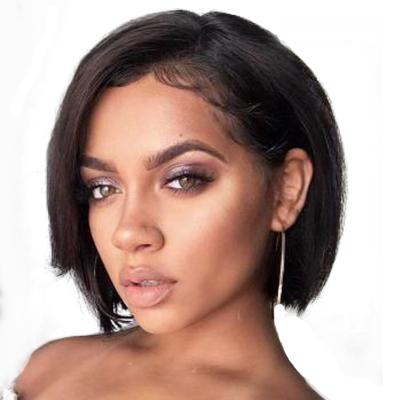 China Sheer Swiss Lace Short Barely Shedding Thick Smooth Soft Front Short Human Hair Wigs HD Pixie Cut Wig Short Bob Wigs For Black Women for sale