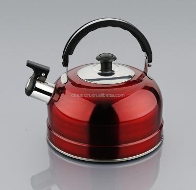 China Sustainable Stainless Steel Whistling Kettle With Color Coating for sale