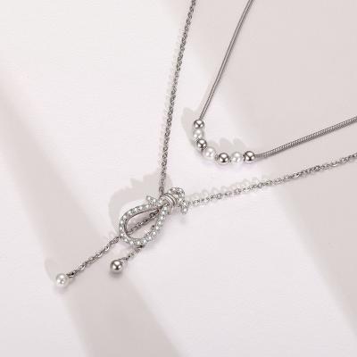 China Dropshipping Fashion Jewelry Environmentally Friendly 925 Silver Crystal Zircon Necklace Chain for sale