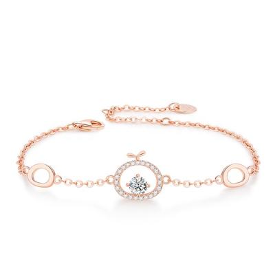 China Dropshipping Environmental Friendly Women's Infinity Jewelry Rose Gold Rhodium Plating Collections and Clear Bracelet Crystals for sale