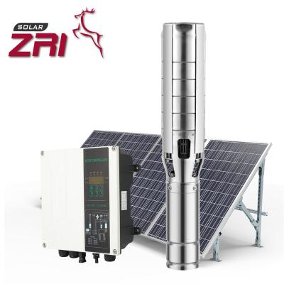 China Family Homes ZRI 6 Inch ACDC Solar-Water-Pump-Price-List Solar Water Pump Solar Pump for Deep Well for sale