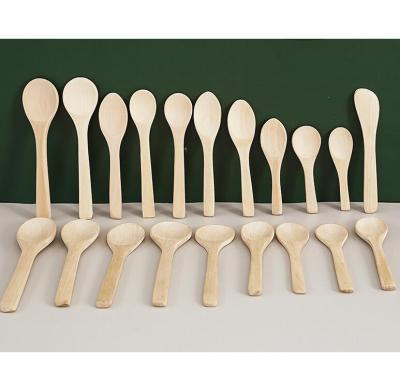 China Disposable 100% Natrual Customized Size Beech Wood Spoon for sale