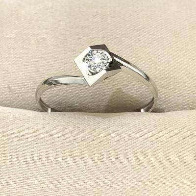 China 18K Real Gold Trendy Diamond Ring for sale