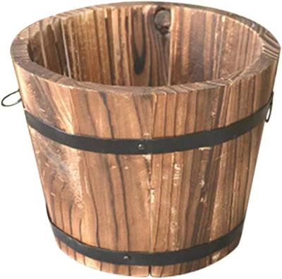 China For Planting/For Wooden Barrel Wooden Bathtub Wine Barrel Decoration Decoration Wooden Barrel For Planting for sale