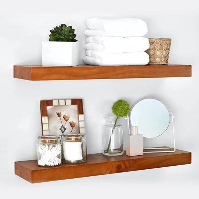 China Art Deco Wooden Corner Shelf Floating Wall Shelf Wood Shelves for sale