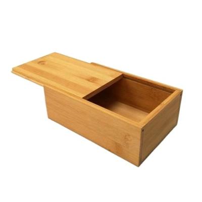 China Europe factory bamboo box wooden storage box with sliding lid for sale