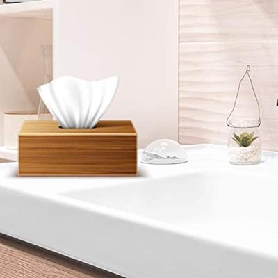 China Europe Quality Rectangular Wooden Short Tissue Box With Sliding Bottom for sale