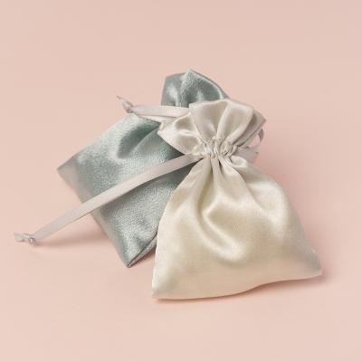 China Wholesale luxury hair gift jewelry dust drawstring private label satin custom packaging storage bags satin packaging bags luxury satin for sale