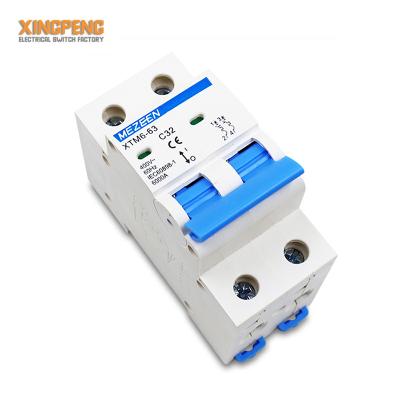 China mcb copper electric circuit breaker contact MEZEEN MCB XTM6 series coins/silver bipolar mcb 6ka 50/60hz Philippines for sale