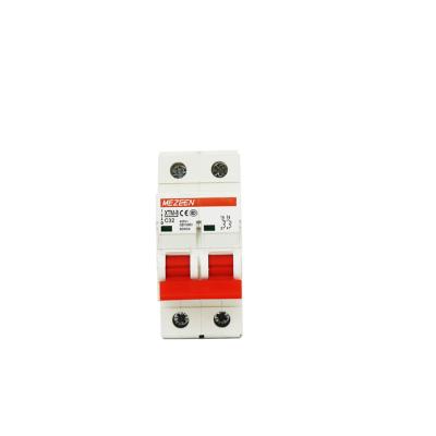 China Transfer Copper Type Mini MCB 2P 32A 6kA 10kA Din Rail Circuit Breaker Switch Type Since C D Curve Breaker for sale