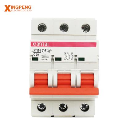 China XTM-8 3P 10A 25A 40A 63A Copper Terminal Block Spare Parts Korea Type Differential Circuit Breaker for sale