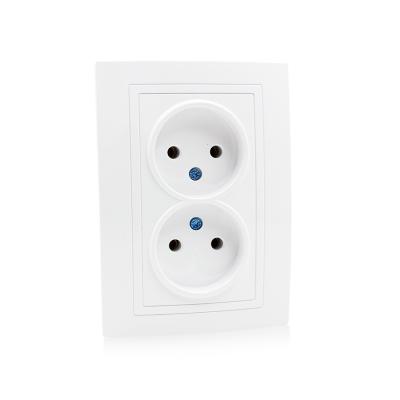 China EU Power Socket Color 220V 16A Standard EU Plug Residential/General Purpose White Electrical Outlet for sale