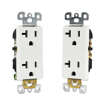 China Tamper Resistant Receptacle 20a Plug Outlet Convenient Dual Receptacle USA Duplex Wall Power for sale